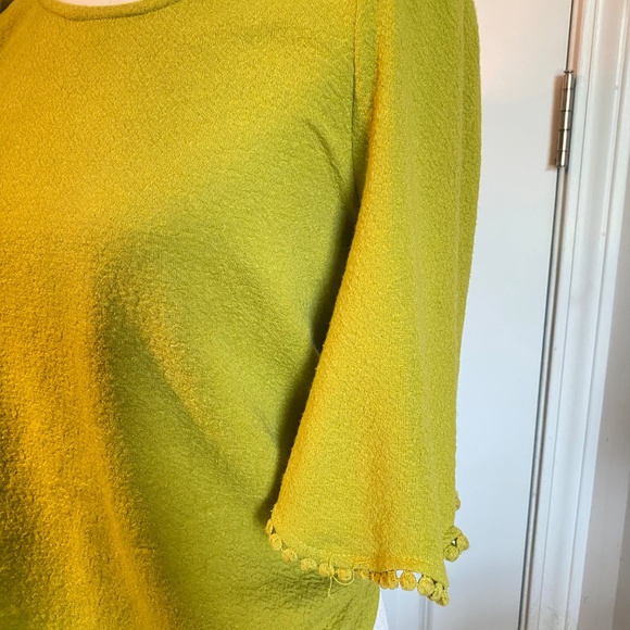 Anthropologie Sunday in Brooklyn Yellow Short Sleeve Blouse - Picture 5 of 7